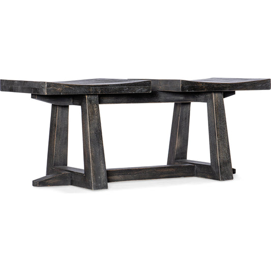 Commerce & Market Arness Tandem Bench by Hooker Furniture in black. Made from mango wood in a modern style.