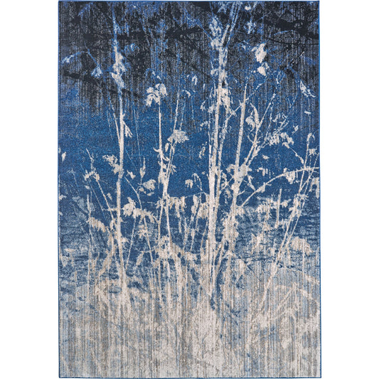 Milton Rug - 3470F by Feizy in blue, black, gray. Made from polypropylene, polyester in a unique style.