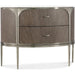 Modern Mood Two Drawer Nightstand by Hooker Furniture. Made from oak veneers, metal, marble in a modern style.