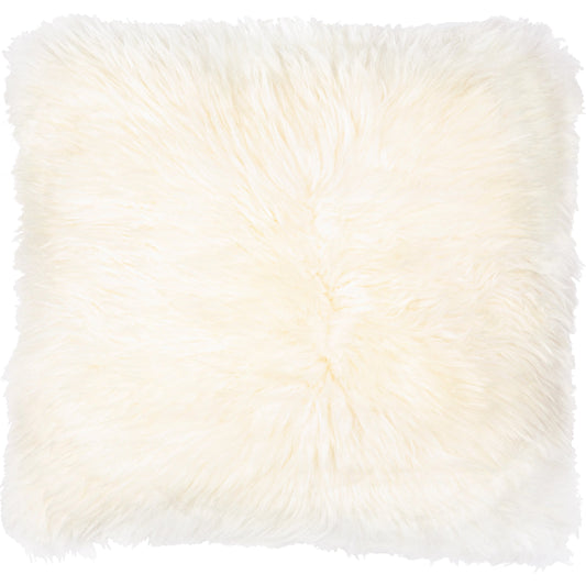 Utah Pillow - 7165 by Surya in cream. Made from 100% leather, 100% cotton in a unique style.