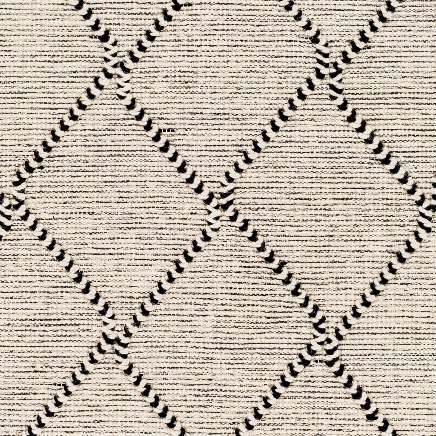006 SI-1892925,SI-1892929 | Closeup | Uttar UTT-2301 Rug by Surya in black, cream. Made from 70% wool, 30% polyester in a unique style.