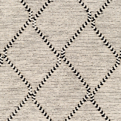 Uttar UTT-2301 Rug by Surya in black, cream. Made from 70% wool, 30% polyester in a unique style.