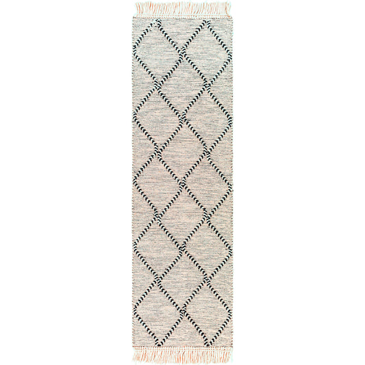 Uttar Rug - 29318 by Surya in black, cream. Made from 70% wool, 30% polyester in a unique style.