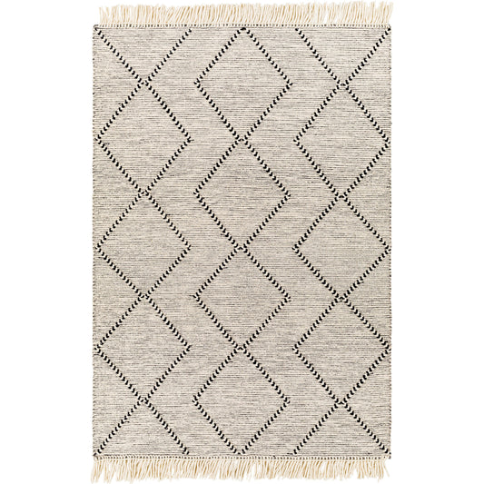 Uttar Rug - 29319 by Livabliss in black, cream. Made from 70% wool, 30% polyester in a unique style.