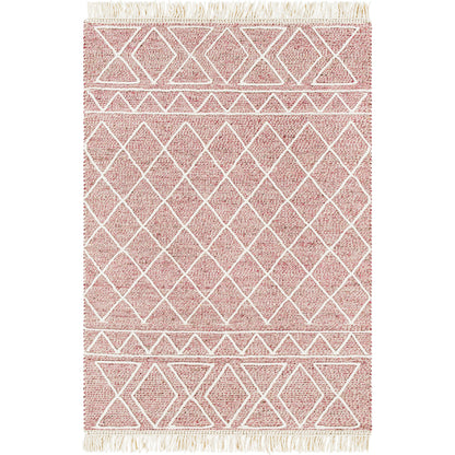 Uttar UTT-2305 Rug by Surya in burgandy, dusty pink, cream. Made from 70% wool, 30% polyester in a unique style.