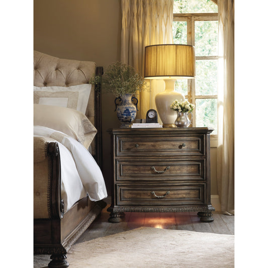 Rhapsody Bachelors Chest by Hooker Furniture in rustic walnut. Made from pecan veneers in a traditional style.