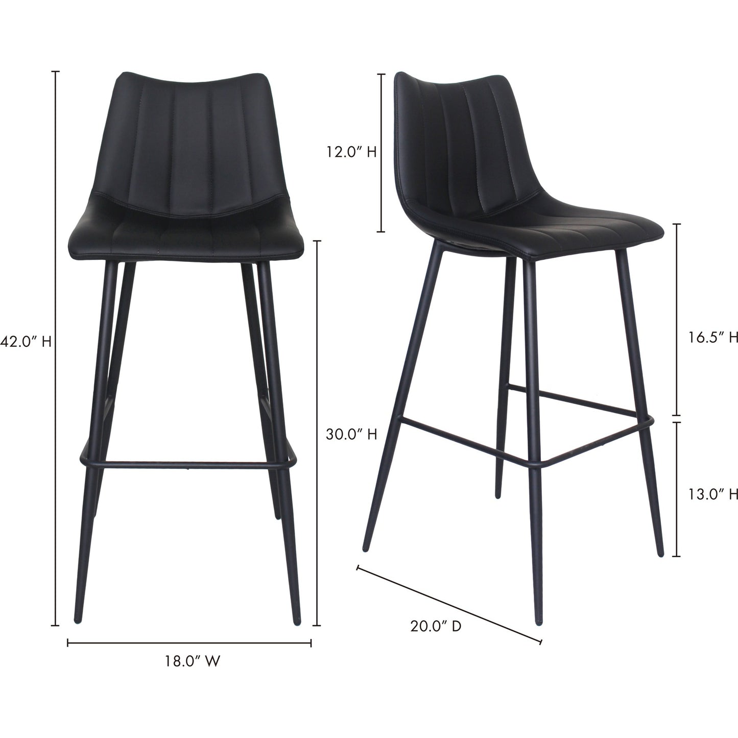 016 S-329393 | Additional Silo | Alibi Barstool (Set of 2) by Moe's Home Collection. Made from unique in a modern style.