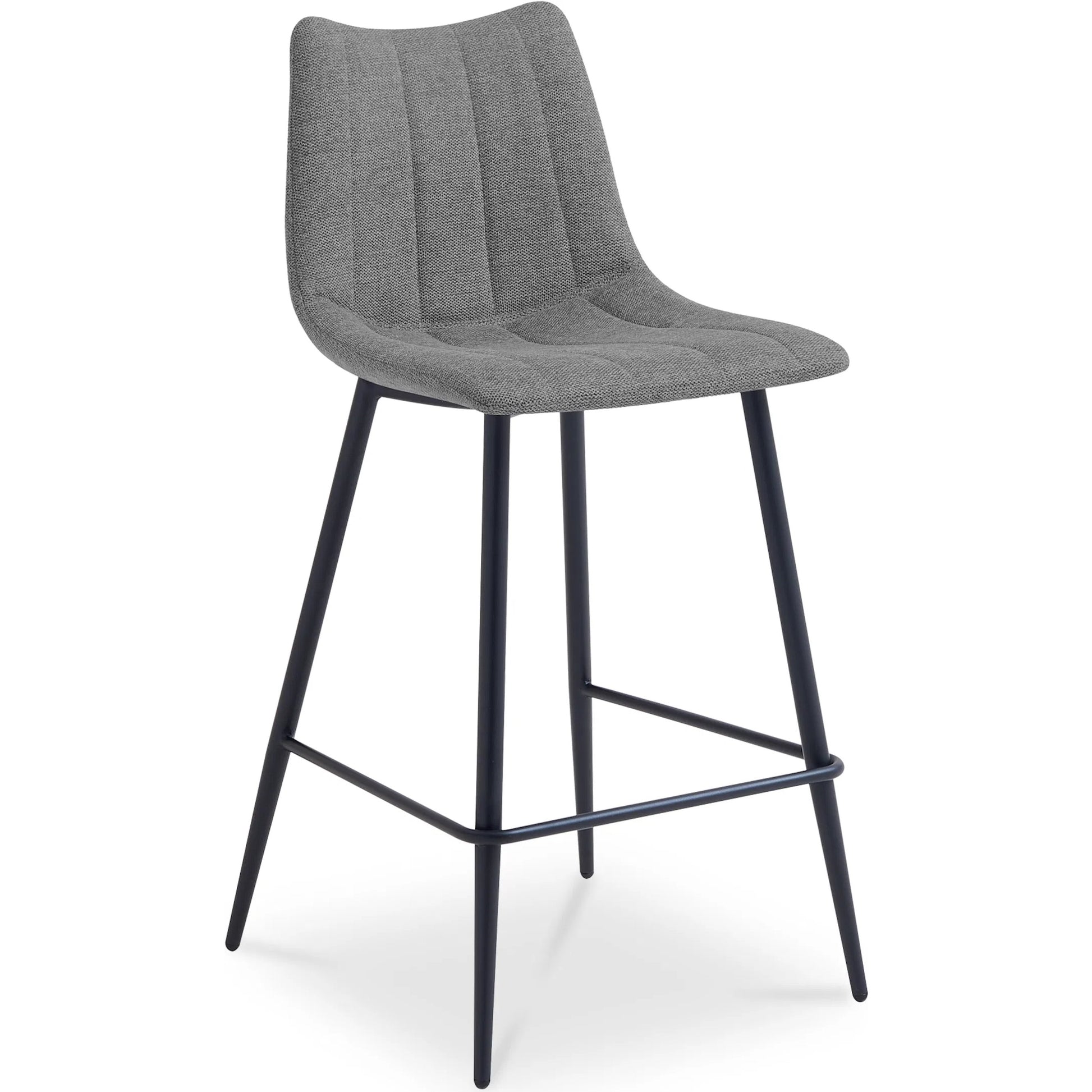 Alibi Bar Stool (Set of 2) by Moe's Home Collection. Made from 95% polyester, 5% nylon, metal legs, foam, plywood in a transitional style.
