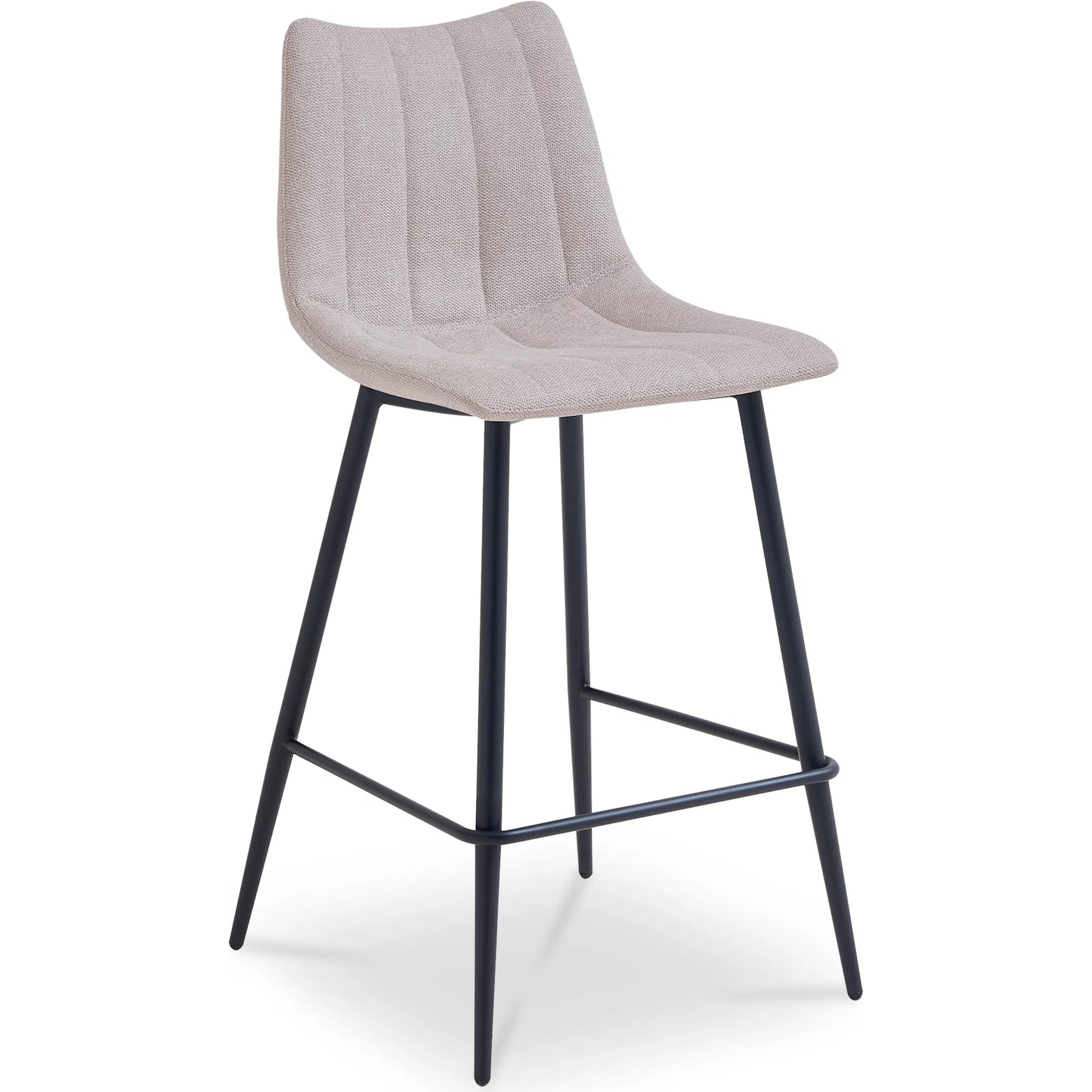 Alibi Bar Stool (Set of 2) by Moe's Home Collection. Made from 95% polyester, 5% nylon, metal legs, foam, plywood in a transitional style.