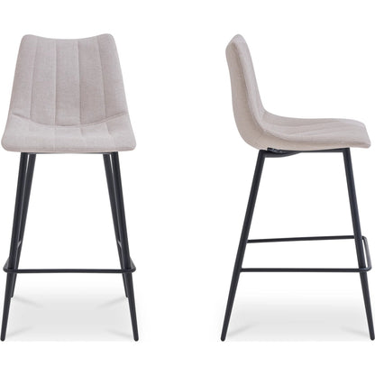 Alibi Bar Stool (Set of 2) by Moe's Home Collection. Made from 95% polyester, 5% nylon, metal legs, foam, plywood in a transitional style.