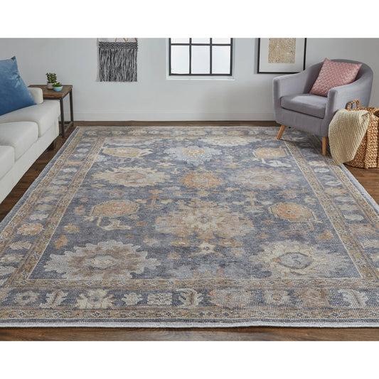 Wendover Transitional Oriental Rug - 6842F by Feizy in gray, blue, tan. Made from pet in a unique style.