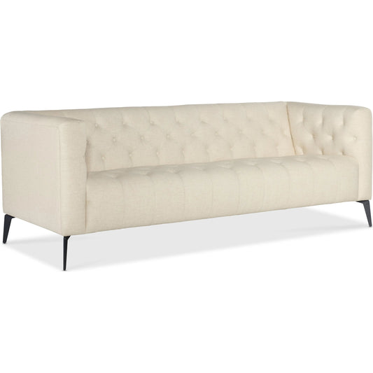 Nicolla Stationary Sofa by Hooker Furniture in matte black. Made from unique in a traditional style.