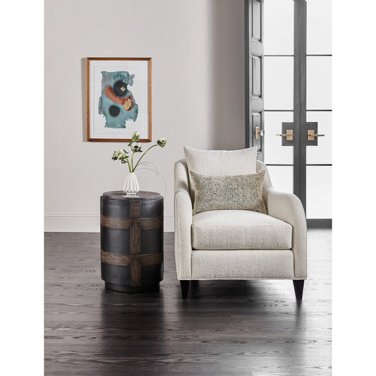 Melange Burbank Round Accent Table by Hooker Furniture in brown. Made from resin, marble in a eclectic & global style.