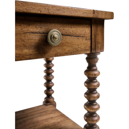 Tamarisk Open Nightstand by Jonathan Charles in medium spain walnut. Made from main acacia in a unique style.