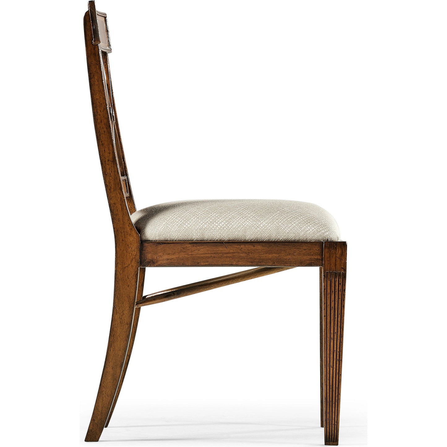004 SI-1991053 | Additional Silo | Buckingham Regency Mahogany Curved Back Side Chair by Jonathan Charles in medium antique mahogany. Made from acacia in a modern style.