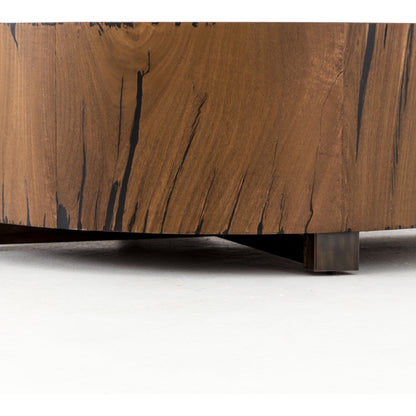 Hudson Round Coffee Table by Four Hands. Made from unique in a cottage & farmhouse style.