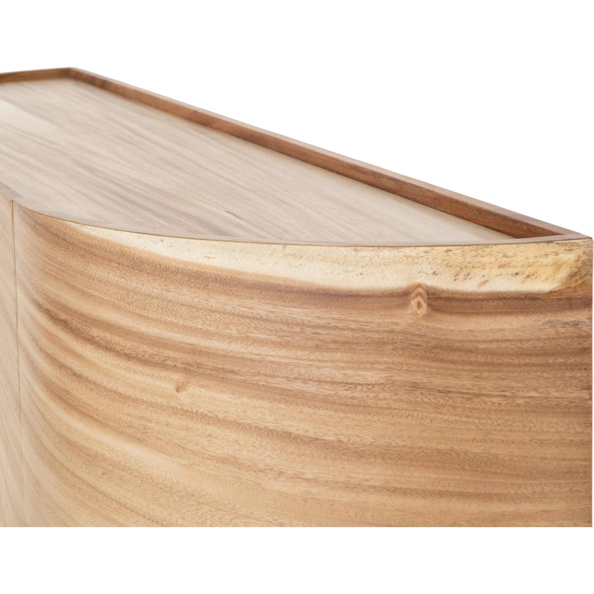 Lunas Sideboard by Four Hands. Made from thick guanacaste veneer, iron, engineered hardwood in a rustic style.