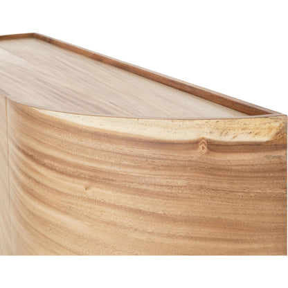 Lunas Sideboard by Four Hands. Made from thick guanacaste veneer, iron, engineered hardwood in a rustic style.