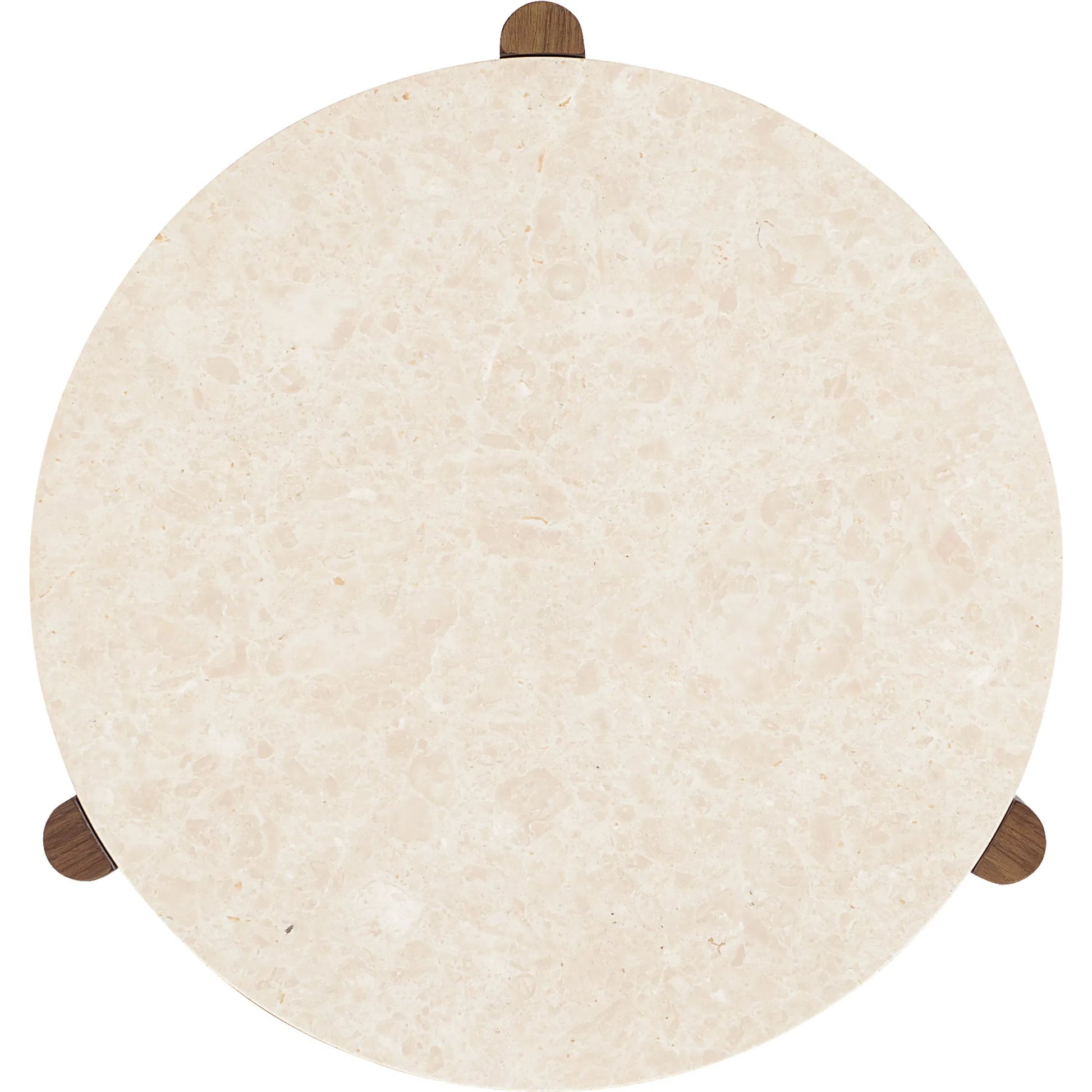 Eleana Round End Table by Hooker Furniture in light caramel, quartered walnut veneers, marble. Made from walnut veneers, marble in a modern style.