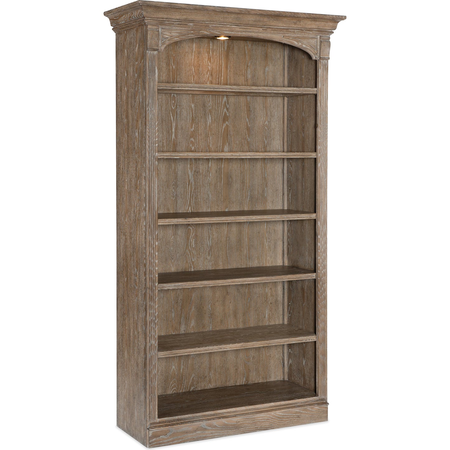001 SI-1749873 | Additional Silo | Sutter Bookcase by Hooker Furniture in claro. Made from cathedral oak veneers in a traditional style.