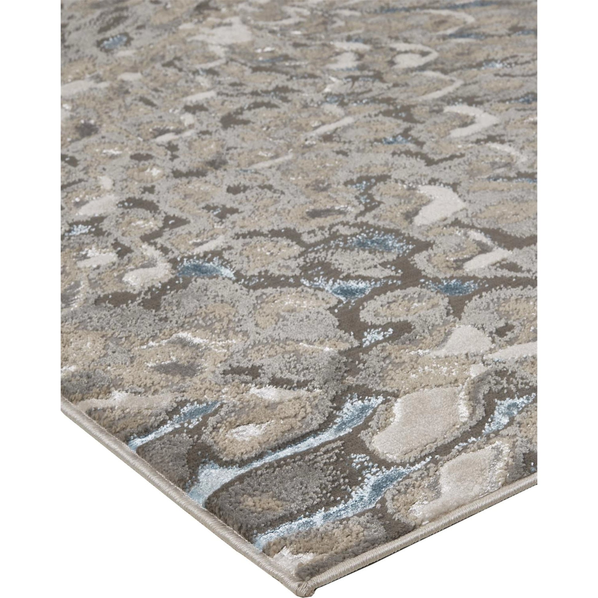 Azure Rug - 3403F by Feizy in blue, silver, gray. Made from polyester, polypropylene in a unique style.