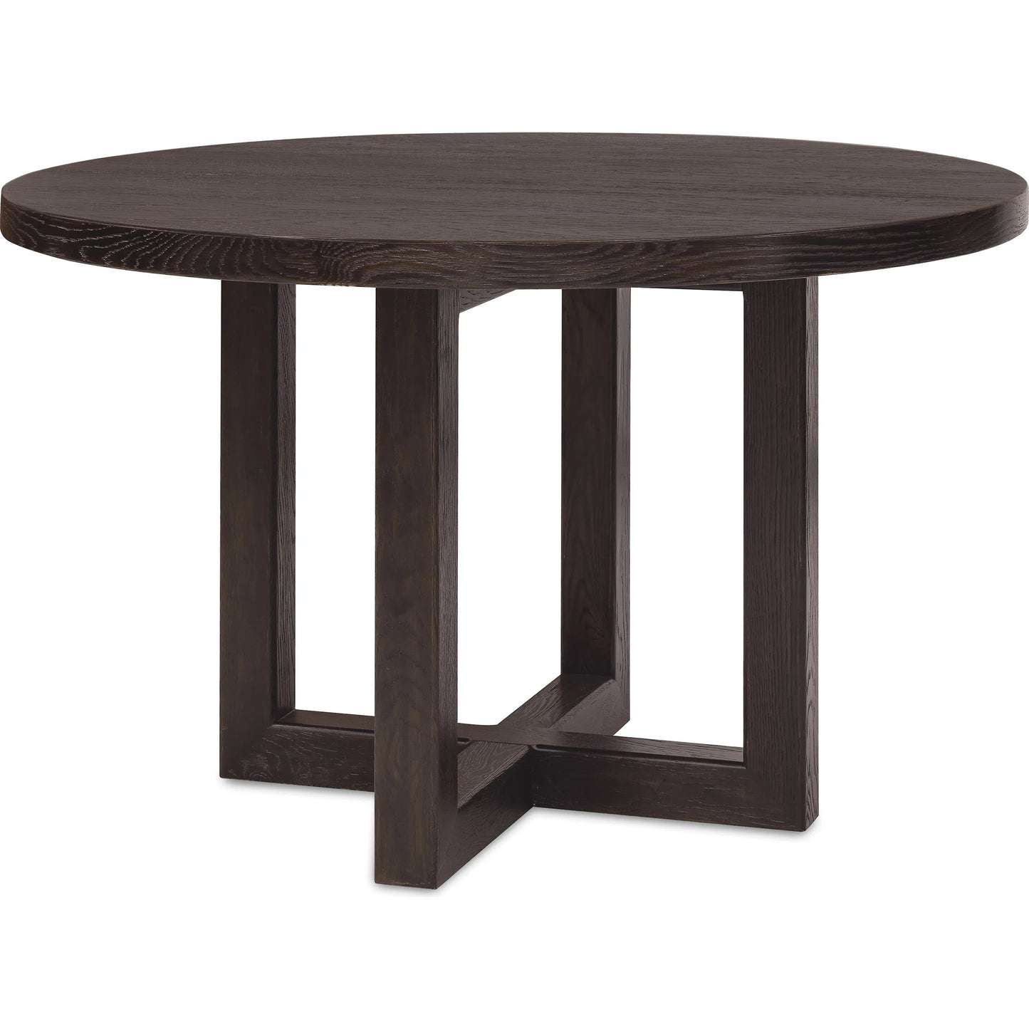 002 SI-2458447 | Primary Silo | Driftwood 48" Round Dining Table by Hooker Furniture. Made from oak solids, oak veneers, fabric, 100% polyester in a transitional style.