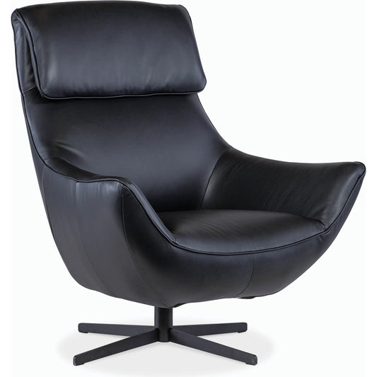 Hughes Swivel Chair by Hooker Furniture. Made from leather in a modern style.