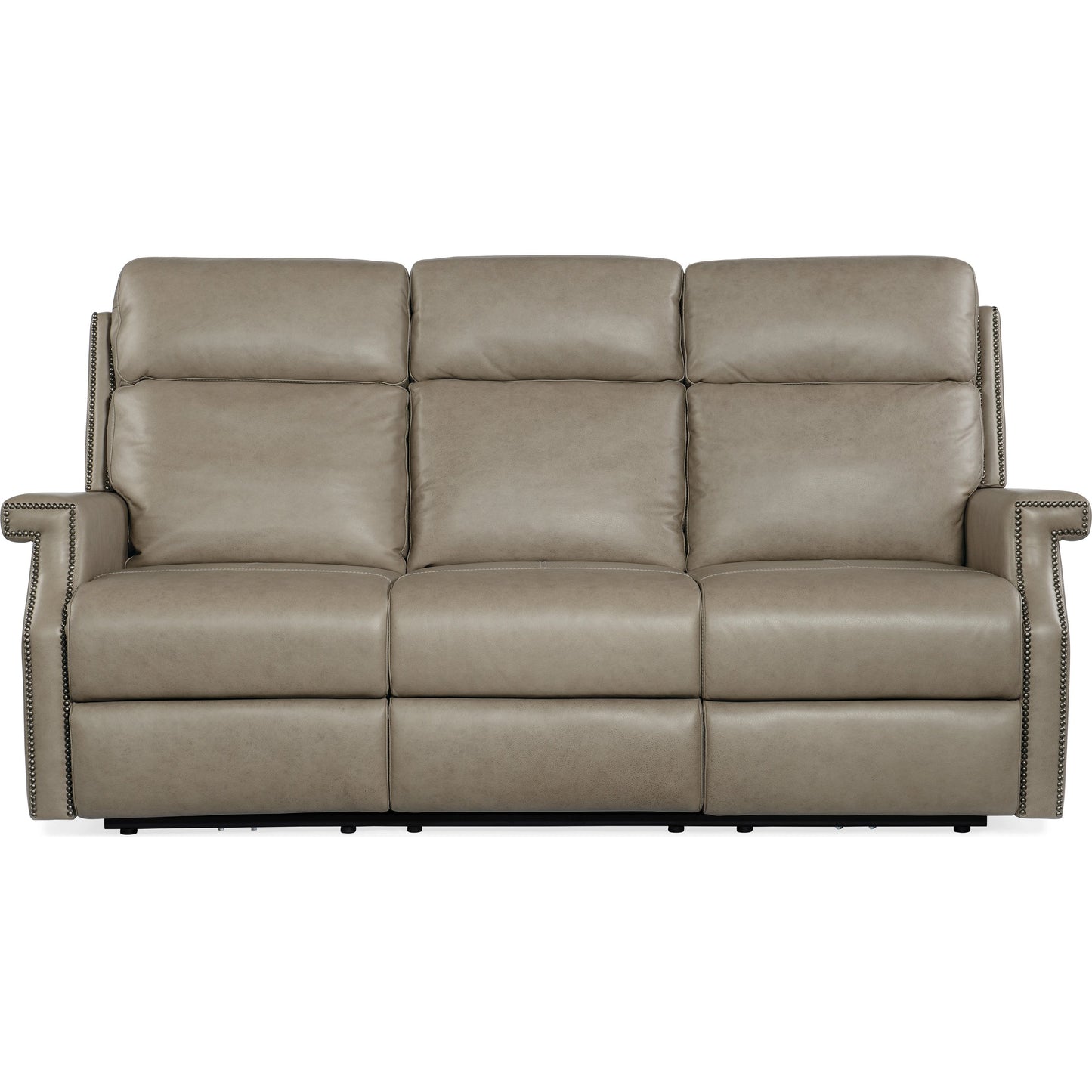 005 SI-1900895 | Additional Silo | Vaughn Zero Gravity Sofa by Hooker Furniture in shattered stone. Made from leather in a traditional style.