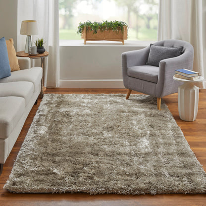Blunham Solid Rug - 4116F by Feizy in gold, green. Made from polyester, cotton in a unique style.