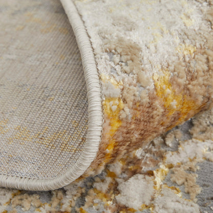 Aura Rug - 39LMF by Feizy in ivory, gold, brown. Made from polyester, polypropylene in a unique style.