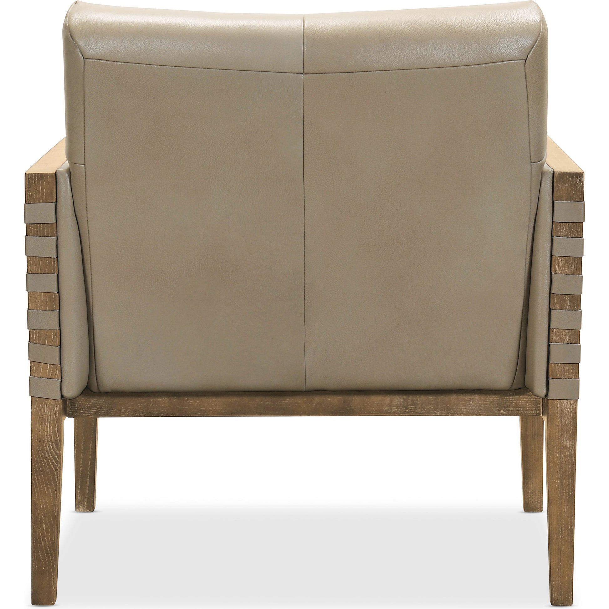 Carverdale Club Chair by Hooker Furniture in grey and maddie gray. Made from leather in a modern style.