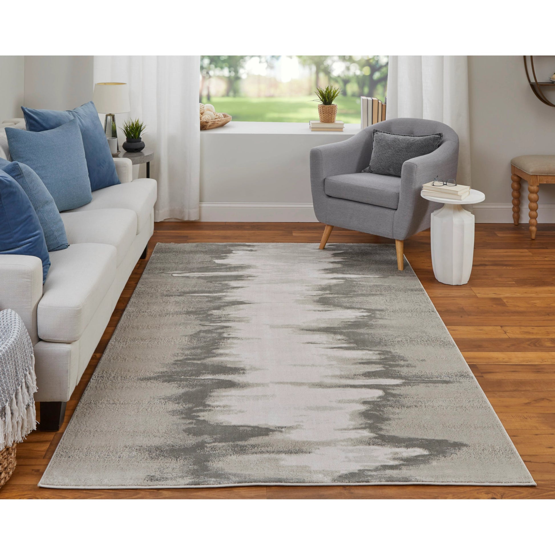 Micah Rug - 39LQF by Feizy in gray, taupe, ivory. Made from polyester, polypropylene in a unique style.