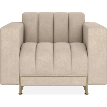 Well Balanced Chair by Caracole in moonstone and whisper of gold. Made from metal in a transitional style.