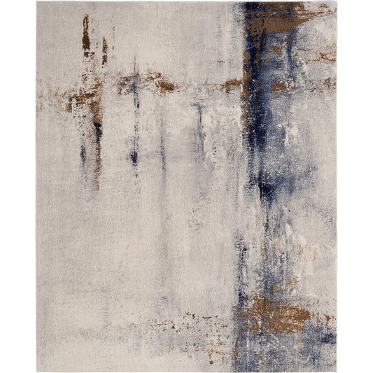 Clio Rug - 39LXF by Feizy in ivory, blue, brown. Made from polypropylene, polyester in a unique style.