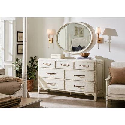 Americana Oval Mirror by Hooker Furniture. Made from wood and mirror in a modern style.