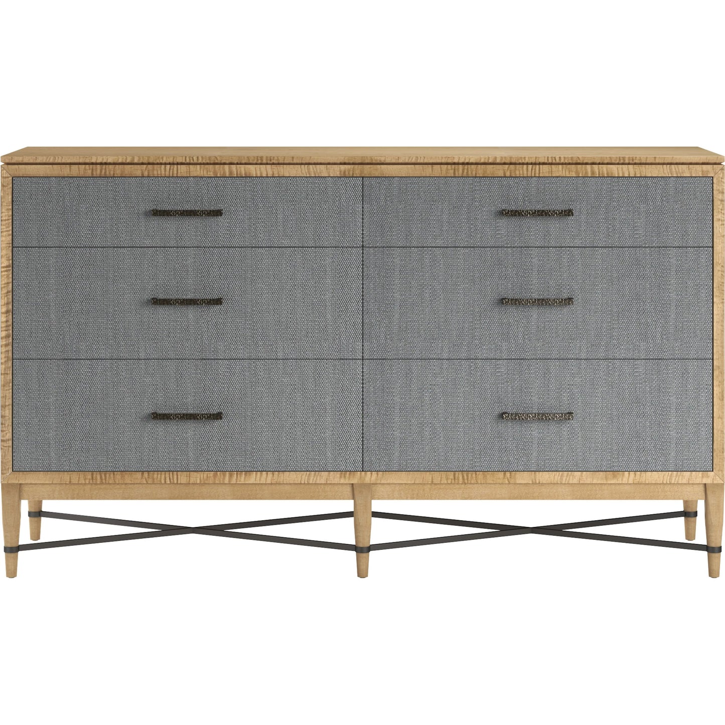 002 SI-2447947 | Additional Silo | Loft Fabric Dresser by A.R.T. Furniture in gray and natural maple. Made from poplar, rubberwood, fabric in a modern style.