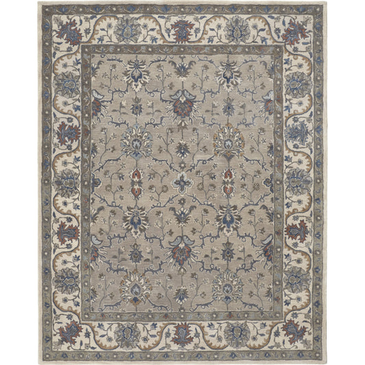 Rylan Transitional Oriental Rug - 8640F by Feizy in taupe, ivory, blue. Made from wool in a unique style.