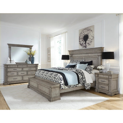 Madison Ridge Dresser by Pulaski Furniture in bluff grey. Made from asian hardwood, oak veneers in a traditional style.