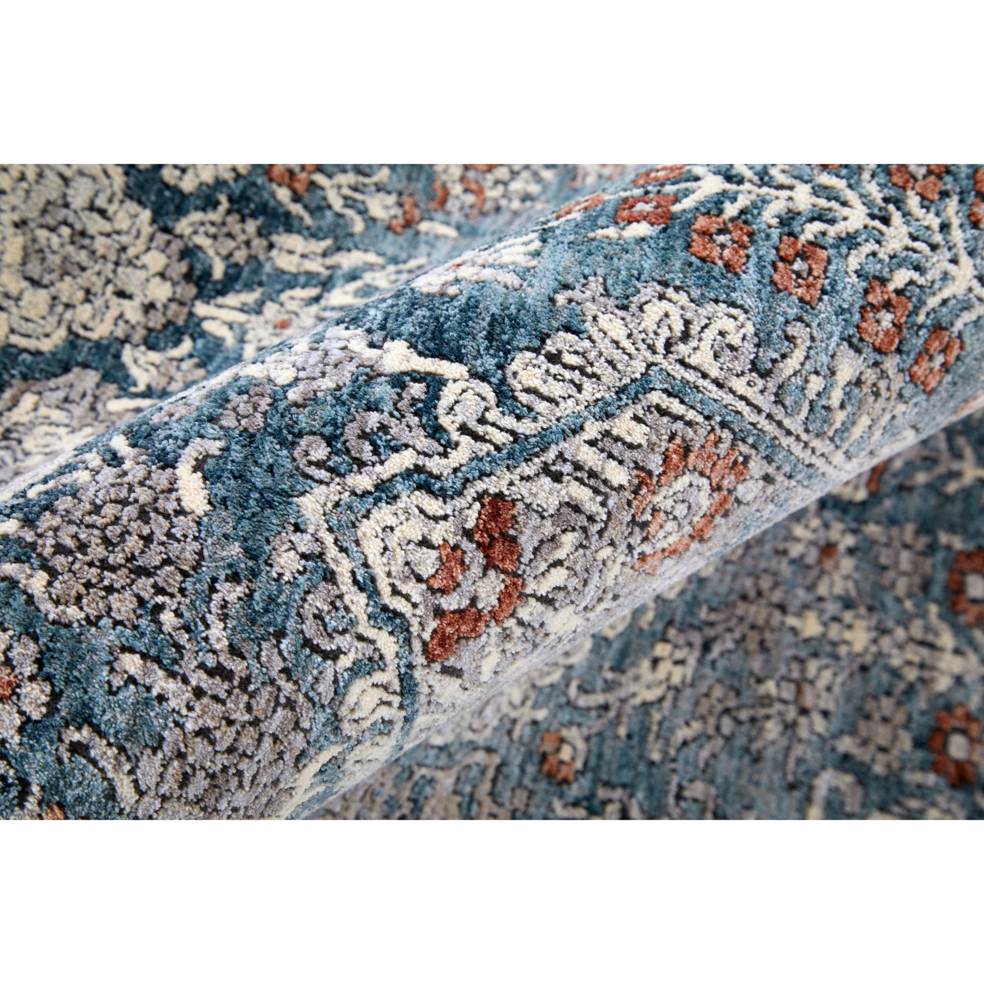 Marquette Transitional Rug - 39GUF by Feizy in blue, ivory. Made from unique in a unique style.