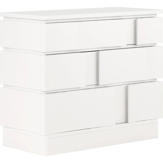 Portico Accent Chest by A.R.T. Furniture in white plaster. Made from parawood solids, resin, plaster in a modern style.
