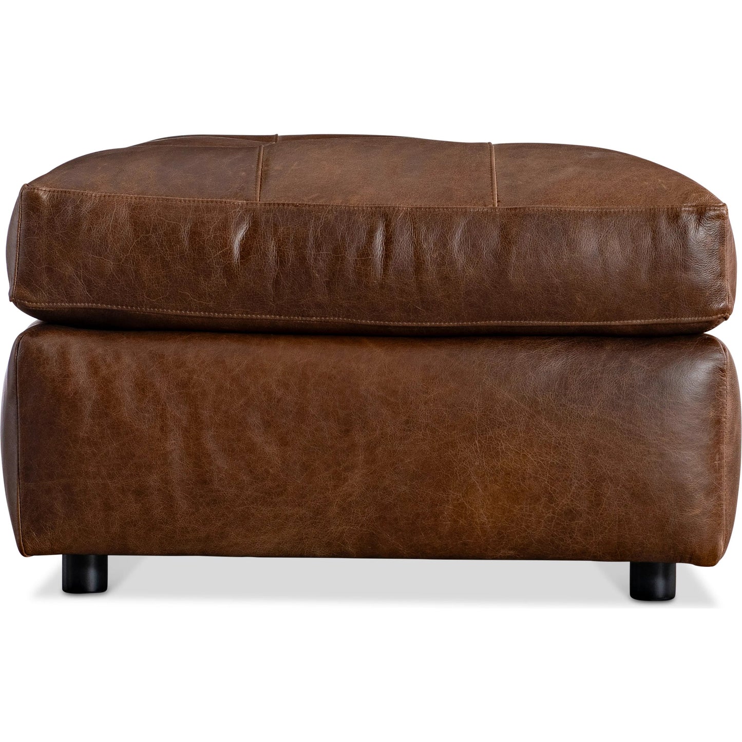 004 SI-2539257 | Additional Silo | Nest Leather Ottoman by Bernhardt in brown. Made from leather in a unique style.