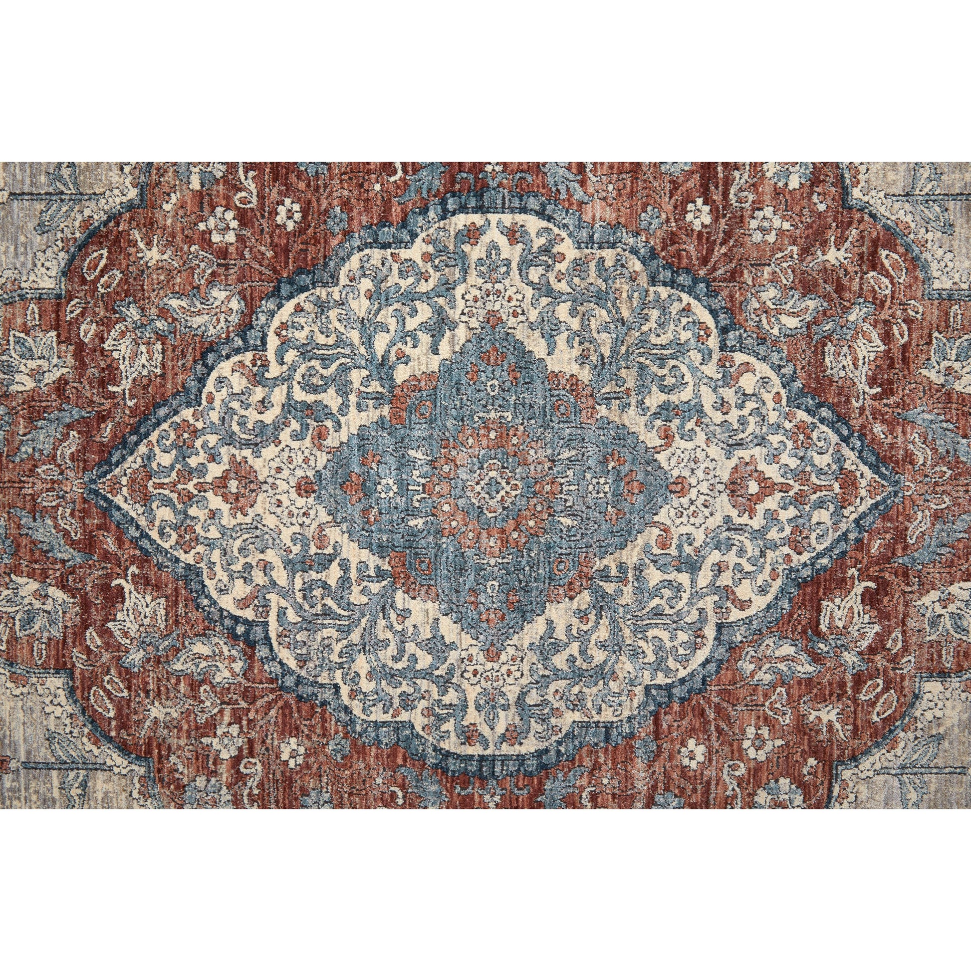 Marquette Transitional Rug - 39GRF by Feizy in gray, red, blue. Made from unique in a unique style.