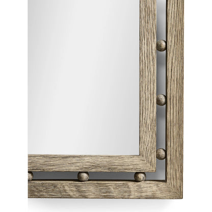 Morris Mirror by Jonathan Charles in grey and greyed oak. Made from oak, oak veneer, mirror in a transitional style.
