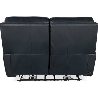 Ruthe Zero Gravity Power Recline Loveseat by Hooker Furniture. Made from leather in a traditional style.