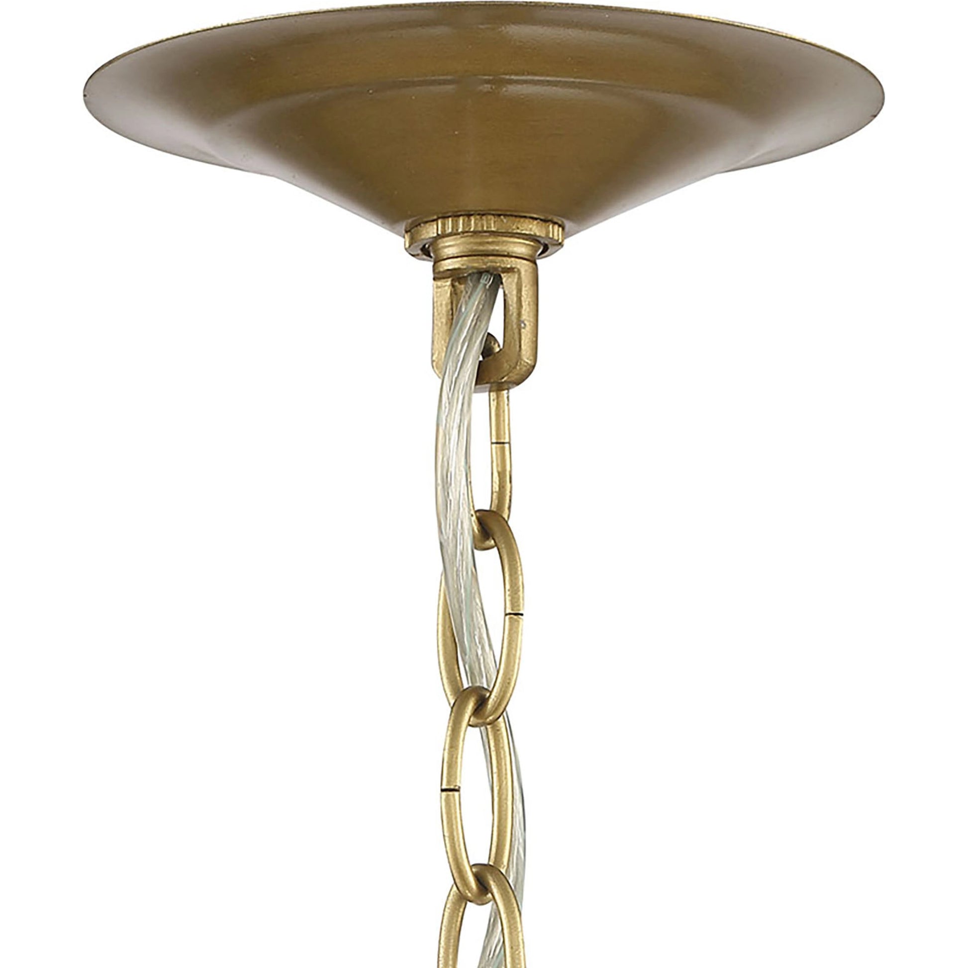 Lark 6-Light Chandelier by Lumanity in brass. Made from iron, crystal in a modern style.