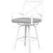 Bristol Outdoor Swivel Barstool in Canvas Flax w/ Self Welt by Sunset West. Made from aluminum in a modern style.