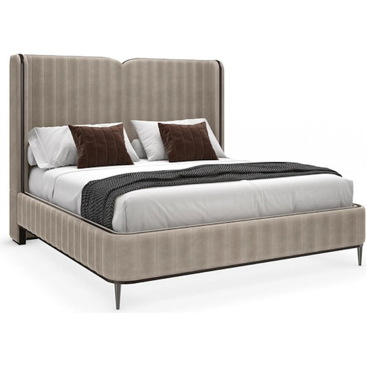 Continuum Queen Bed by Caracole in dark chocolate, bronze and dark chocolate, deep bronze. Made from birch in a unique style.