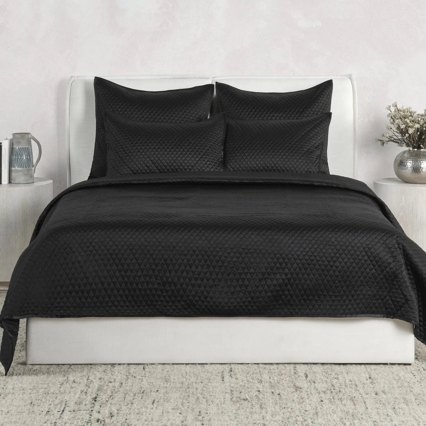 047 SI-2223028 | Lifestyle | Winthrop 100% Sateen Euro Sham by Villa by Classic Home. Made from 100% matte poly sateen front in a transitional style.