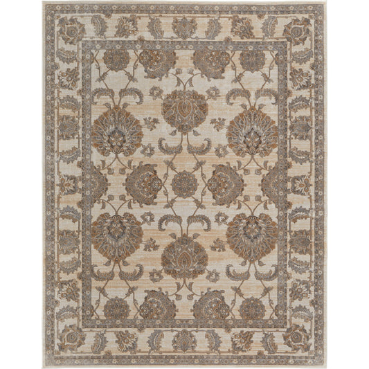 Celene Traditional Bordered Rug - 39KZF by Feizy in tan, ivory, brown. Made from viscose, polyester in a unique style.