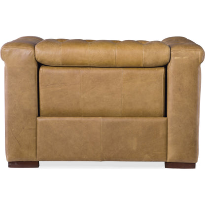 Savion Grandier Power Recliner by Hooker Furniture. Made from leather in a transitional style.